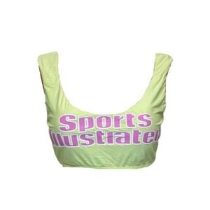NWOT Sports Illustrated Juice Is Loose SZ10 Yellow Cropped Bikini Swim Top100537